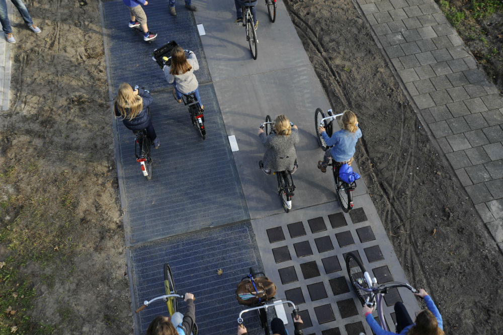 Glass Roads with Solar Cells!