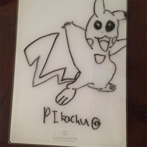 A4 Glass Whiteboard - Pikachu